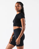 OT Crop Tee - Black
