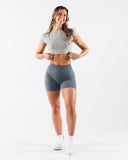 OT Crop Tee - Light Heather Grey