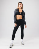 Overlay Shrug - Heather Black