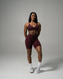 Pump Mid Rise Biker Short - Merlot