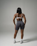 Pump Mid Rise Biker Short - Thunderstorm