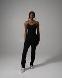 Pump Mid Rise Flared Pant Long - Black