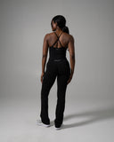 Pump Mid Rise Flared Pant Long - Black