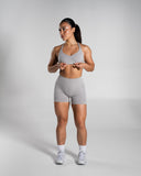Pump High Rise Short in LT Heather – women's shorts in nylon and polyester fabric, view 5