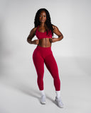 Pump Mid Rise Legging - Strawberry Jam
