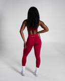 Pump Mid Rise Legging - Strawberry Jam