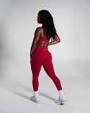 Pump Mid Rise Legging - Strawberry Jam
