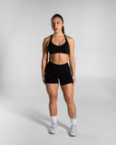 Pump High Rise Short in Black – women's shorts in nylon and polyester fabric, view 5