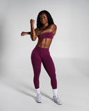 Pump Mid Rise Legging - Mulberry
