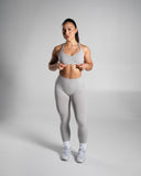 Pump High Rise Legging in LT Heather – women's high-rise seamless compression legging, view 4