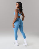Pump Mid Rise Legging - Coastal Blue