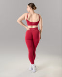 Pump Mid Rise Legging - Scarlet