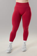 Pump Mid Rise Legging - Scarlet