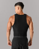 Zero Ribbed Tank 2pk - Black