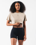 LDB Oversized Crop Tee - Dune
