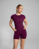 Soft Curve Tee - Mulberry