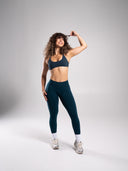 Pump Mid Rise Legging - Deep Sea