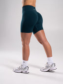 Revive High Rise Short in Deep Sea – women's high-rise seamless compression shorts