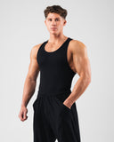 Zero Ribbed Tank 2pk - Black