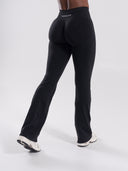Pump Mid Rise Flared Pant Long - Black