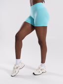 Pump High Rise Short - Aqua Blue