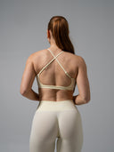 Amplify Open Back Bra - Buttercream