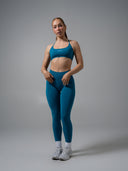 Amplify Open Back Bra - Tidal Teal
