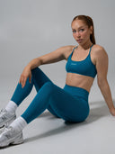 Amplify Open Back Bra - Tidal Teal