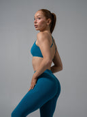 Amplify Open Back Bra - Tidal Teal