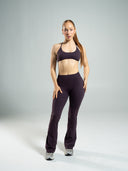 Aura Flared Pant Long - Black Garnet