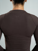 Aura Sculpt Jacket Long - Walnut