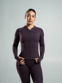 Aura Sculpt Jacket Long - Black Garnet