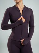 Aura Sculpt Jacket Long - Black Garnet