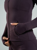 Aura Sculpt Jacket Long - Black Garnet
