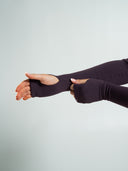 Aura Sculpt Jacket Long - Black Garnet