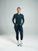 Aura Sculpt Jacket Long - Deep Sea