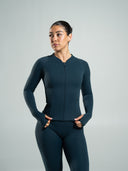 Aura Sculpt Jacket Long - Deep Sea