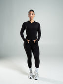 Aura Sculpt Jacket Long - Black