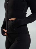 Aura Sculpt Jacket Long - Black