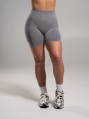 Pump High Rise Short - Heather Grey
