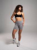 Pump Mid Rise Short - Heather Grey