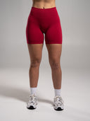 Pump Mid Rise Short - Scarlet