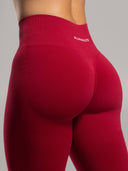 Pump Mid Rise Legging - Scarlet