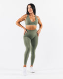 Amplify Deep V Bra - Noble Green