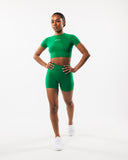 Amplify SS Crop - Emerald Green
