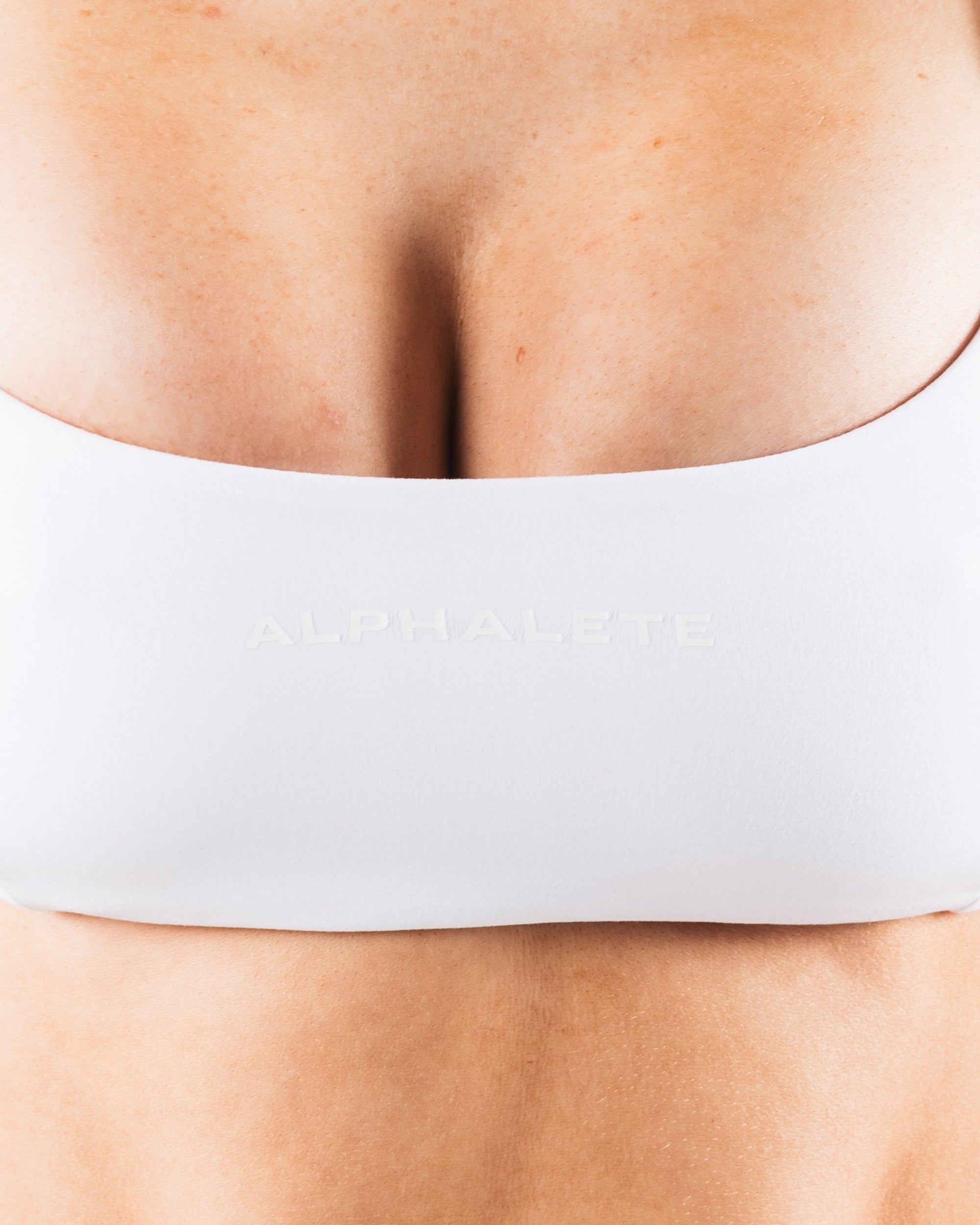 Aura 3 Strap Bra White Alphalete Athletics UK