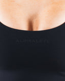 Aura Strappy Longline Bra - Black