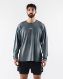 Wolf Head LS Tee - Ash Smoke Print