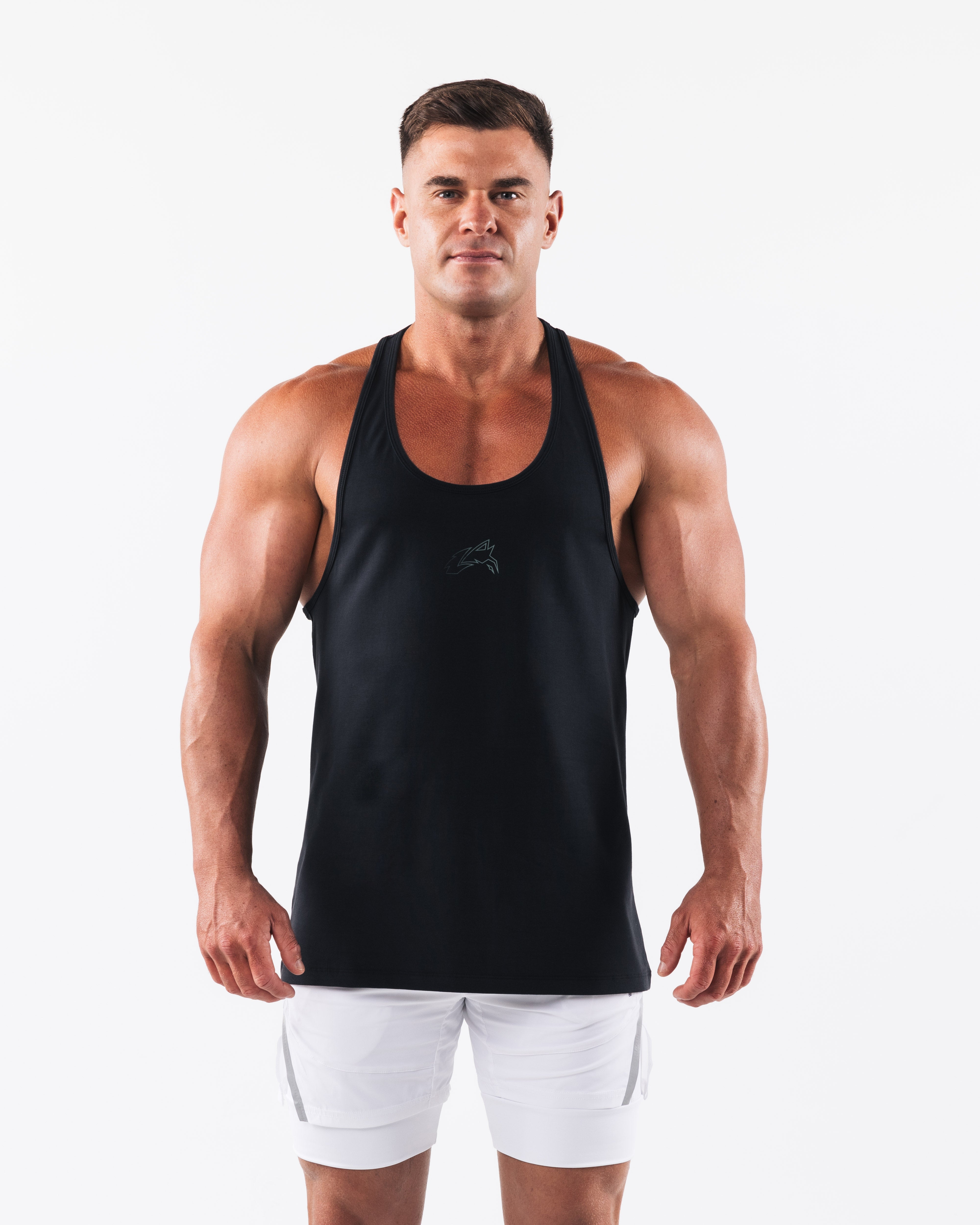 Wolf Head Stringer - Black – Alphalete Athletics UK